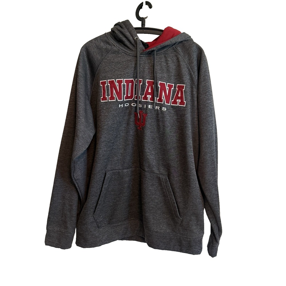 Indiana Hoosier IU Mens Hoodie Sweatshirt XL IU Hoosiers Pullover Activewear